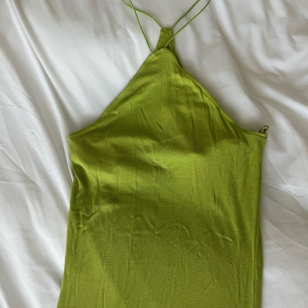 Enza Costa Lime Green Halter Maxi Dress - Picture 6 of 6